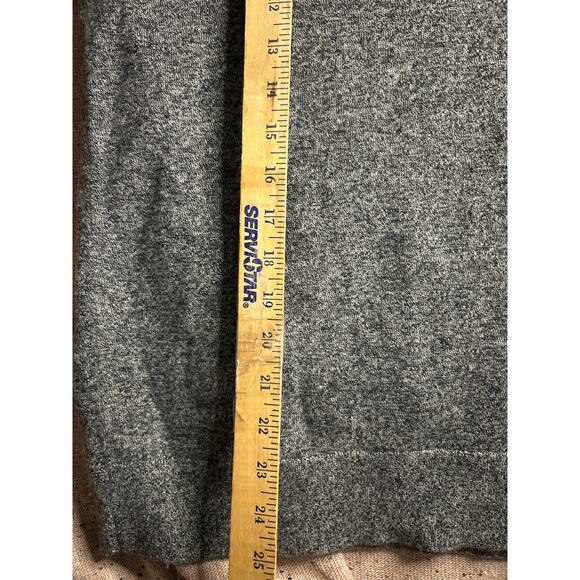 GAP Heathered Gray Wool Blend Grandpa Sweater Medium Cozy Lodgecore - Picture 5 of 6